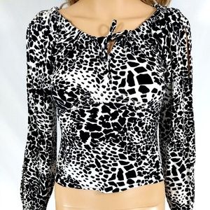 Albert Makali Medium Cold Shoulder Crop Top Long